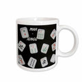 3dRose Florene Games - Mah Jongg Tiles On Black - Mugs (mug_34915)