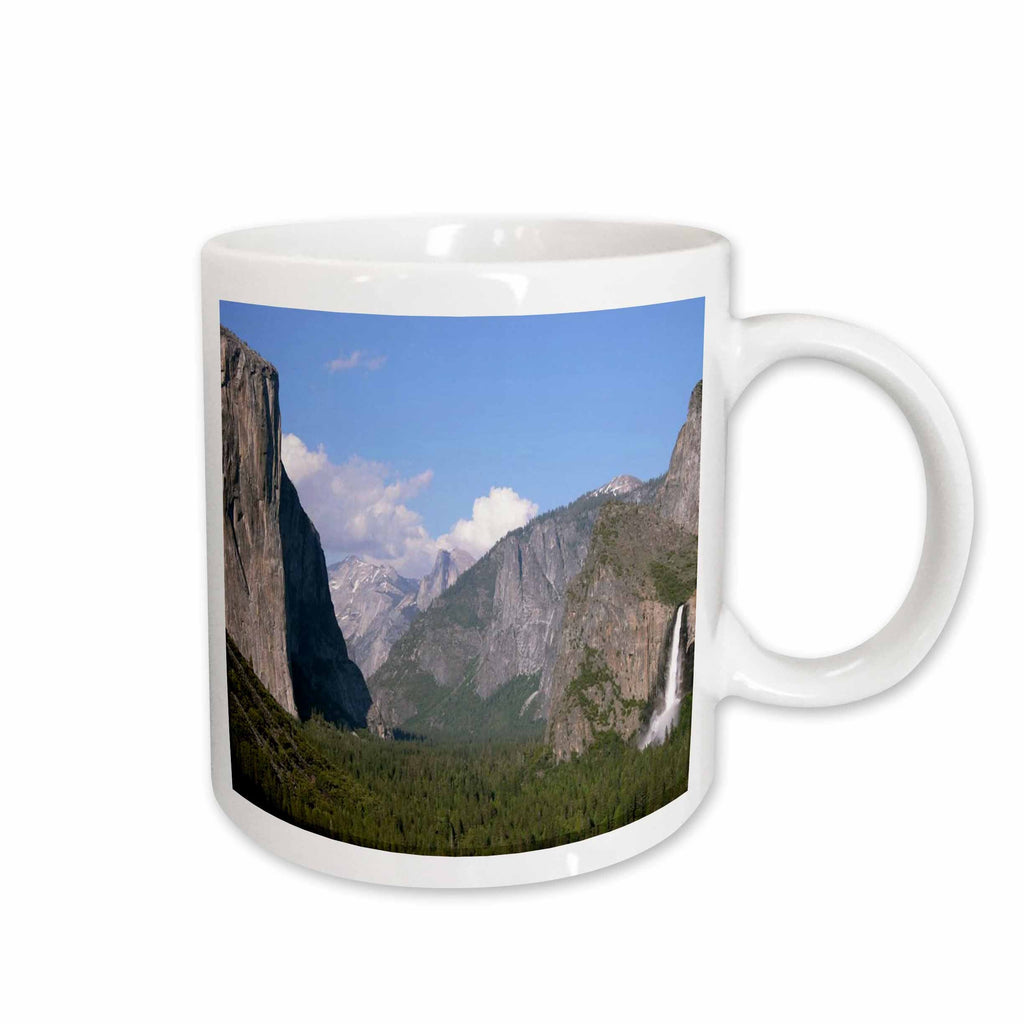 3dRose El Capitan and Bridalveil Falls in Yosemite National Park - Mugs (mug_36441)