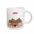 3dRose Florene Childrens Art - Adorable Teddy Bear On I Luv U Blocks - Mugs (mug_37319)
