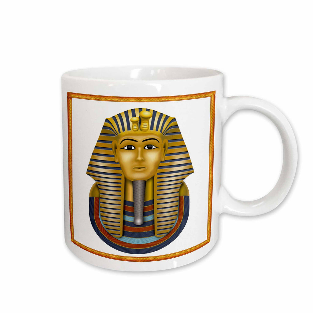 3dRose Florene Décor II - Framed Egyptian King Tut - Mugs (mug_39627)