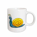 3dRose Houk Kidsplanet – Illustrations for kids - Happy snail - Mugs (mug_41882)