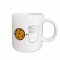 3dRose Cute Cartoon Milk and Chocolate Chip Cookies - Mugs (mug_43202)