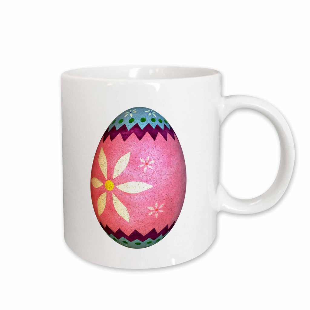 3dRose Boehm Graphics Holiday Easter - Dyed Daisy Easter Egg - Mugs (mug_43232)