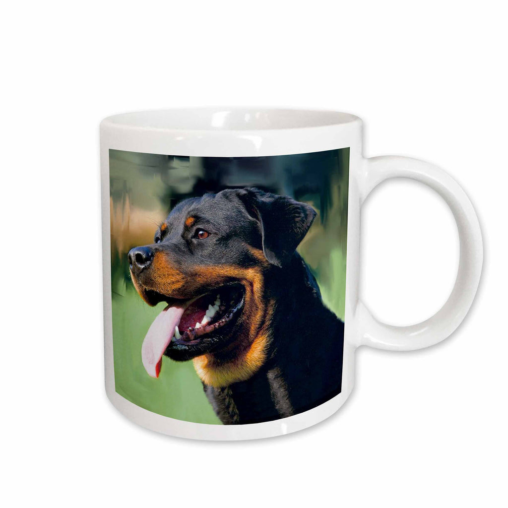 3dRose Dogs Rottweiler - Rottweiler - Mugs (mug_4378)