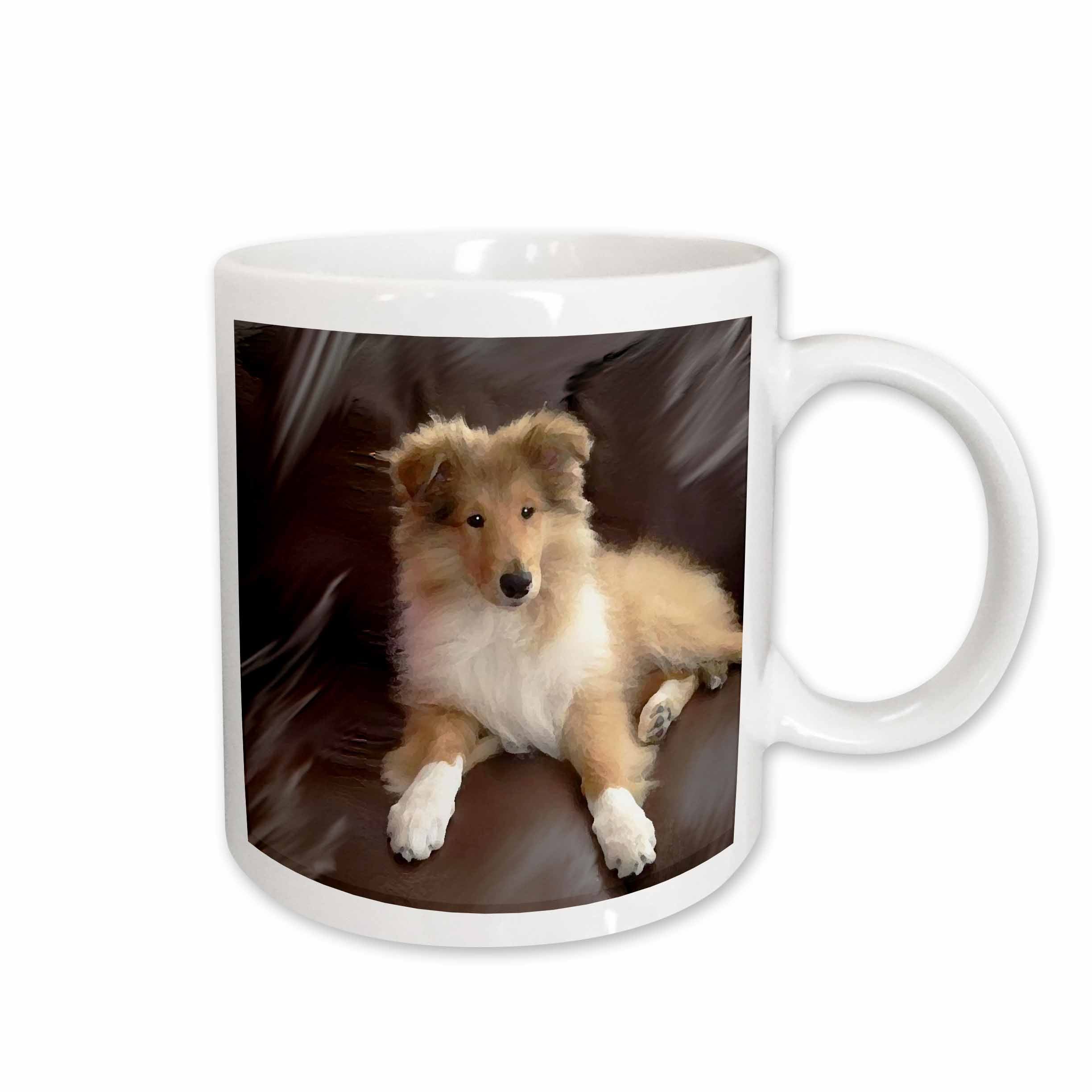 3dRose Dogs Rough Collie - Rough Collie Puppy - Mugs (mug_4546)