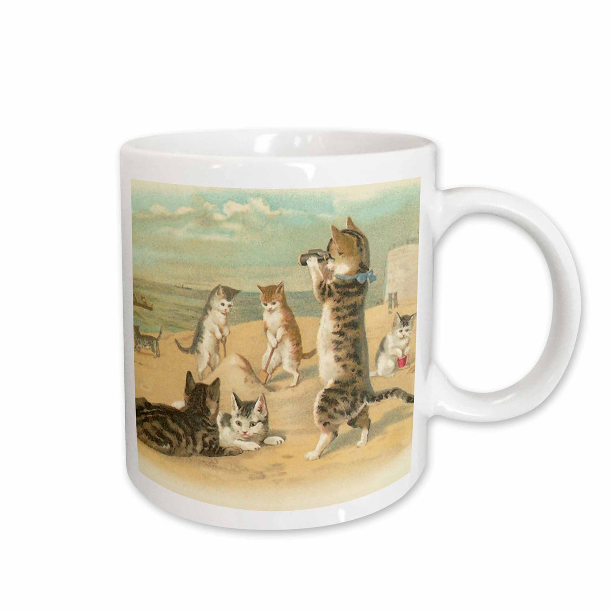 3dRose TNMPastPerfect Animals - Cats at the Beach - Mugs (mug_48557)