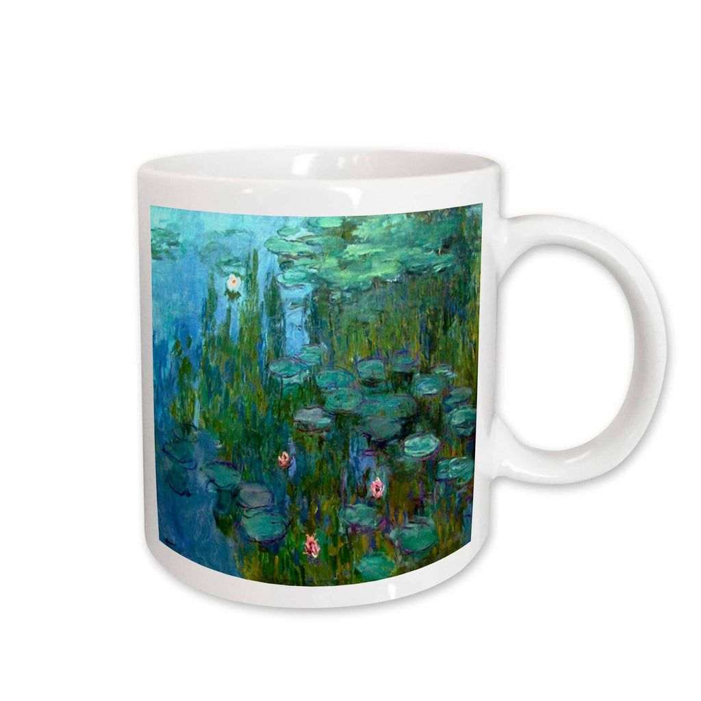 3dRose Florene Impressionism Art - Monets Water Lillies Painting - Mugs (mug_49340)