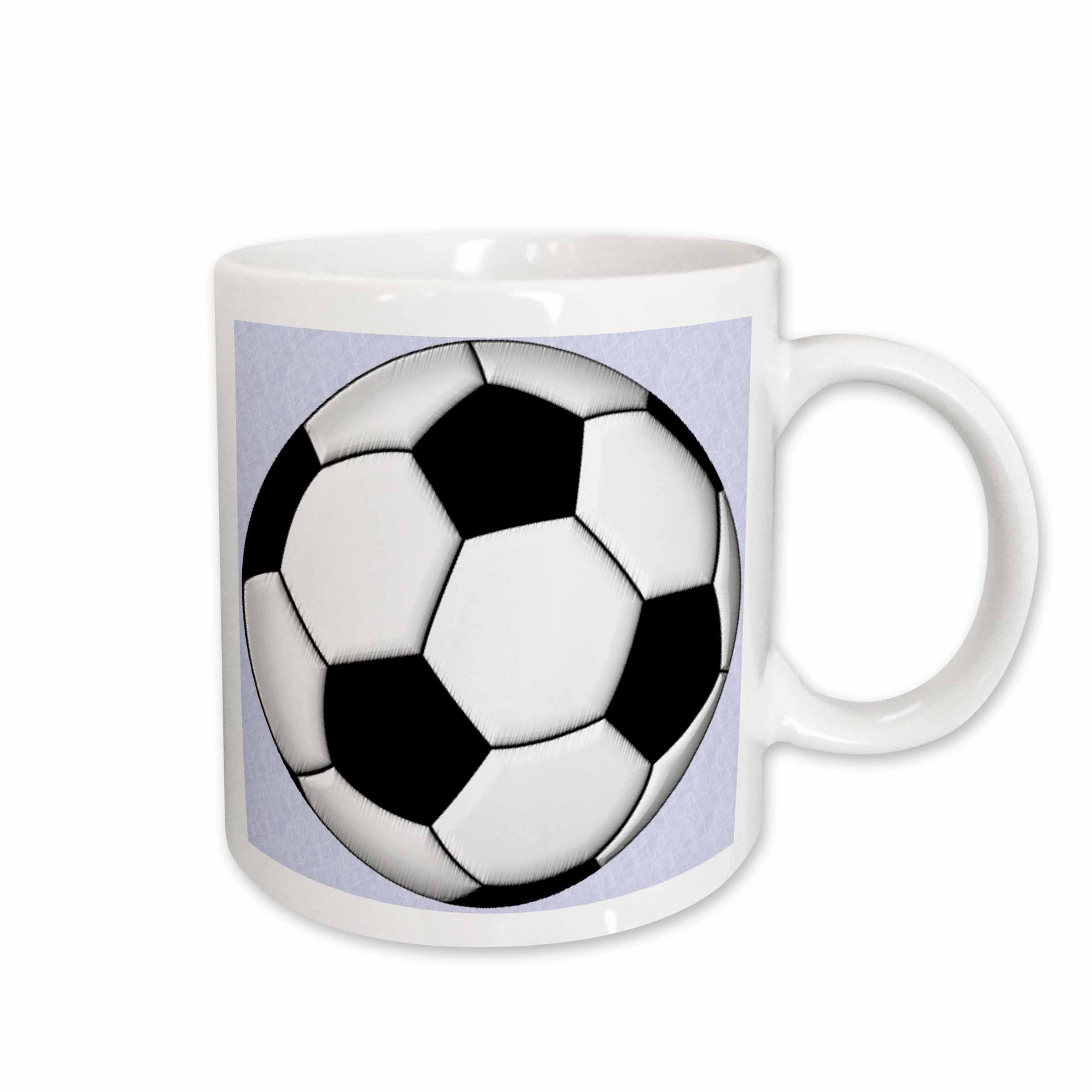 3dRose Edmond Hogge Jr Sports - Soccer Ball Champ - Mugs (mug_50318)