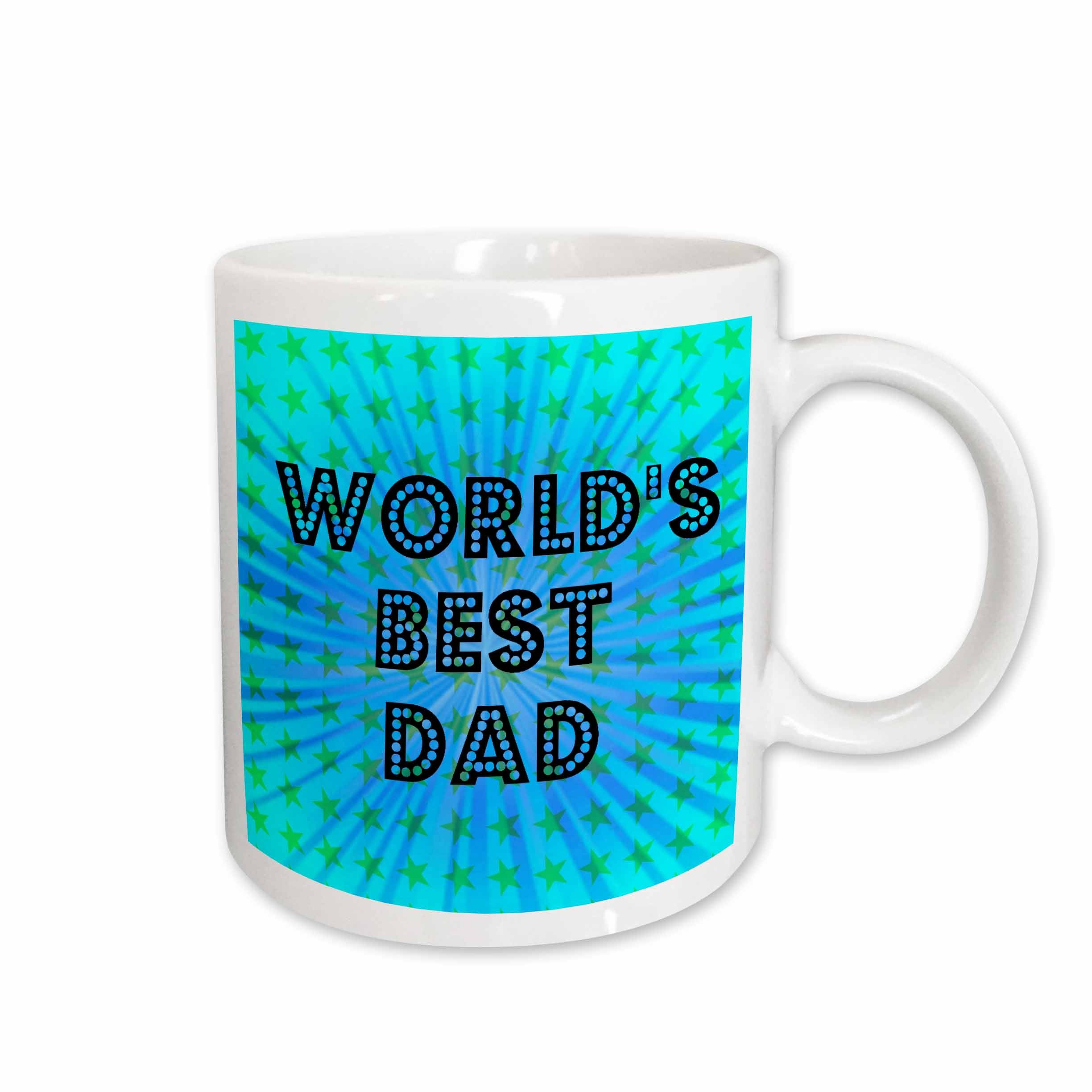 3dRose PS Creations - Worlds Best Dad Stars - Fathers Day - Art - Mugs (mug_52776)