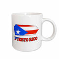 3dRose The flag of Puerto Rico in the outline map and name of the country Puerto... - Mugs (mug_55483)