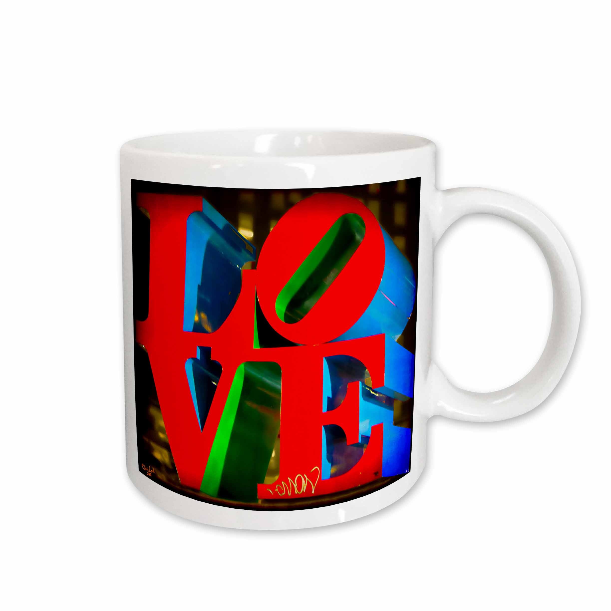 3dRose Chris Lord Landmarks - Sculpture LOVE Philadelphia - Mugs (mug_55952)