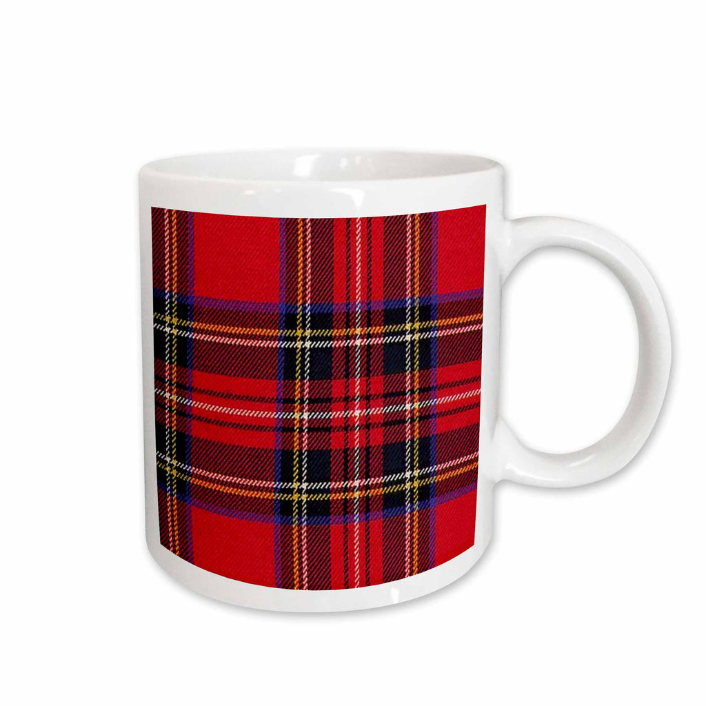 3dRose Florene Designer Plaids and Pattern - Red n Blue Plaid - Mugs (mug_56169)