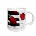 3dRose Florene Music - Red Tulips On Piano Keys - Mugs (mug_56956)
