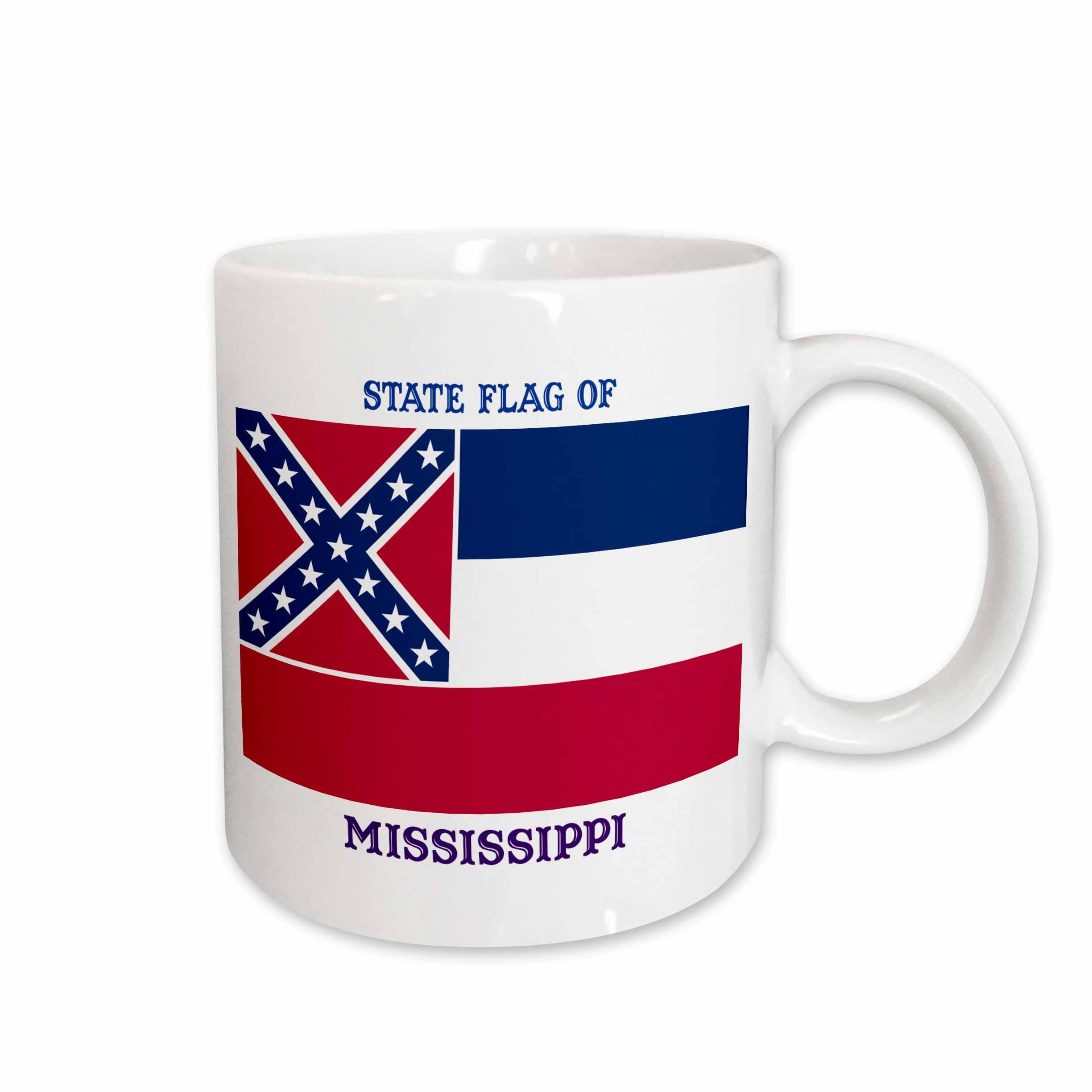 3dRose Sandy Mertens Mississippi - State Flag of Mississippi (PD-US) - Mugs (mug_57016)