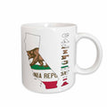 3dRose California state flag in the outline map and letters of California - Mugs (mug_58723)