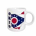 3dRose Ohio state flag in the outline map and letters for Ohio. - Mugs (mug_58757)