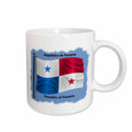 3dRose Republic of Panama flag waving on a blue background - Mugs (mug_58783)