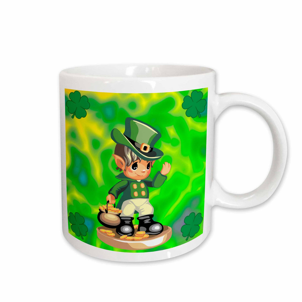3dRose Edmond Hogge Jr St Patricks Day - St. Patricks Day Leprechaun - Mugs (mug_60032)