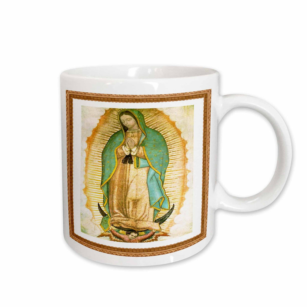 3dRose Florene All Things Mexican - Photo Of Painting Of Our Lady Of Guadalupe - Mugs (mug_60684)