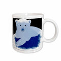3dRose PS Creations - Icy Blue Polar Bear - Animal Art - Cute - Mugs (mug_60856)