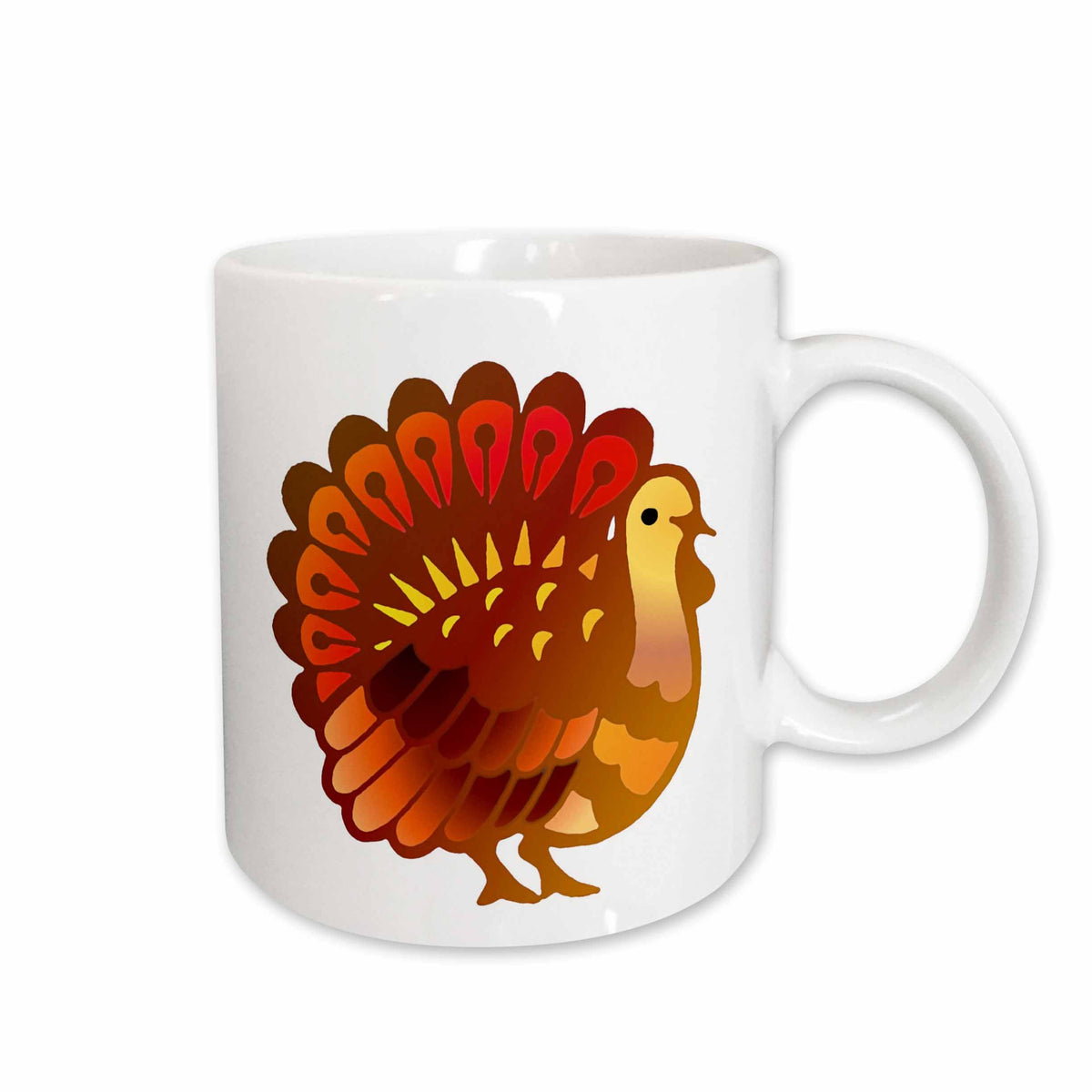 3dRose TNMGraphics Holidays - Thanksgiving Turkey - Mugs (mug_62708)