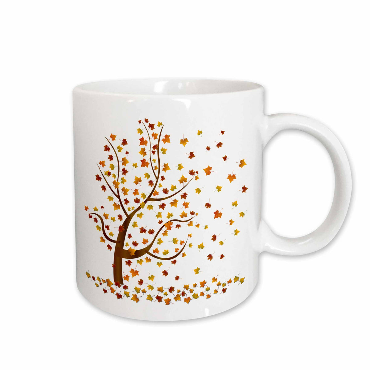 3dRose Boehm Graphics Season - Fall Tree with Leaves - Mugs (mug_62989)