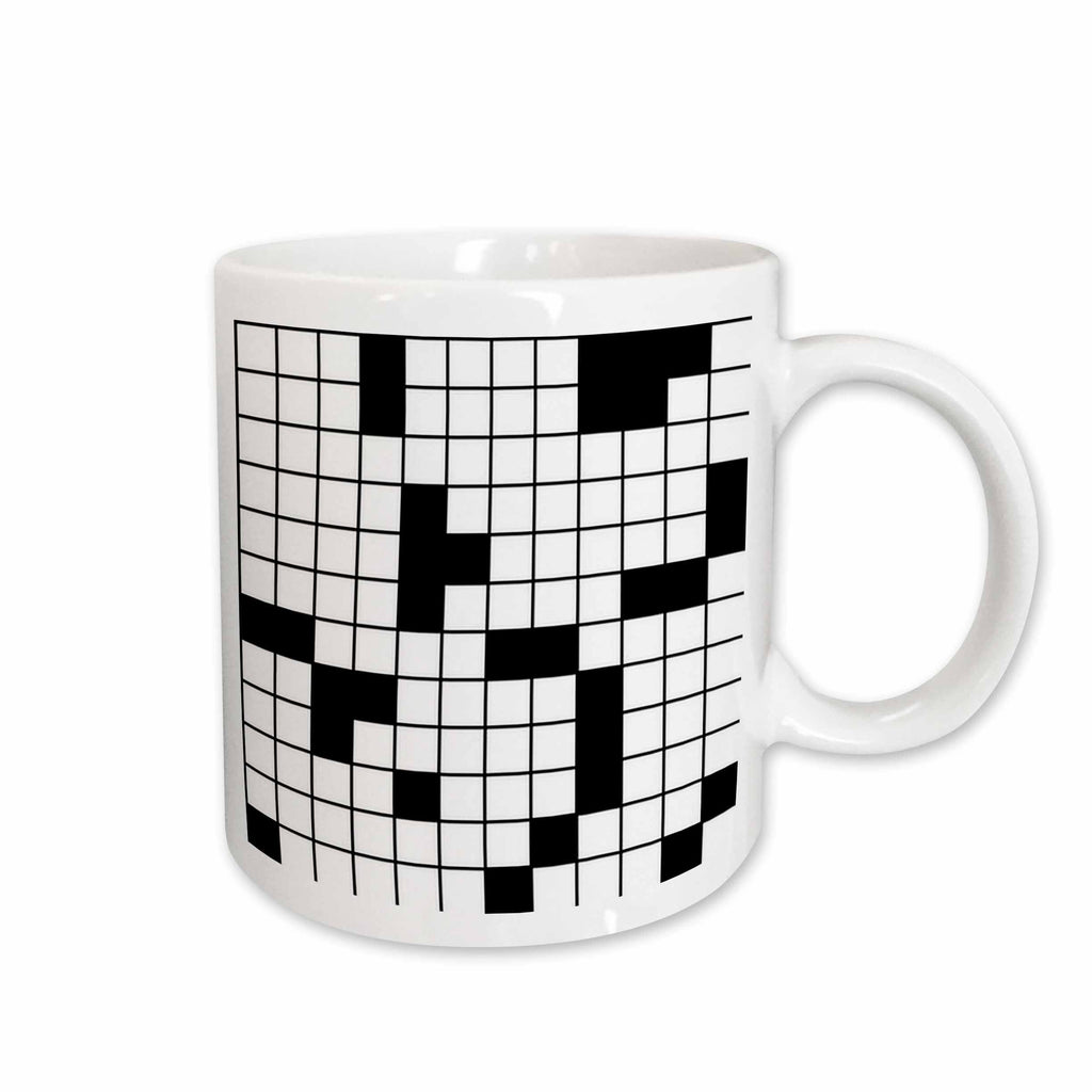 3dRose Edmond Hogge Jr Prints n Patterns - Crossword Pattern - Mugs (mug_63037)