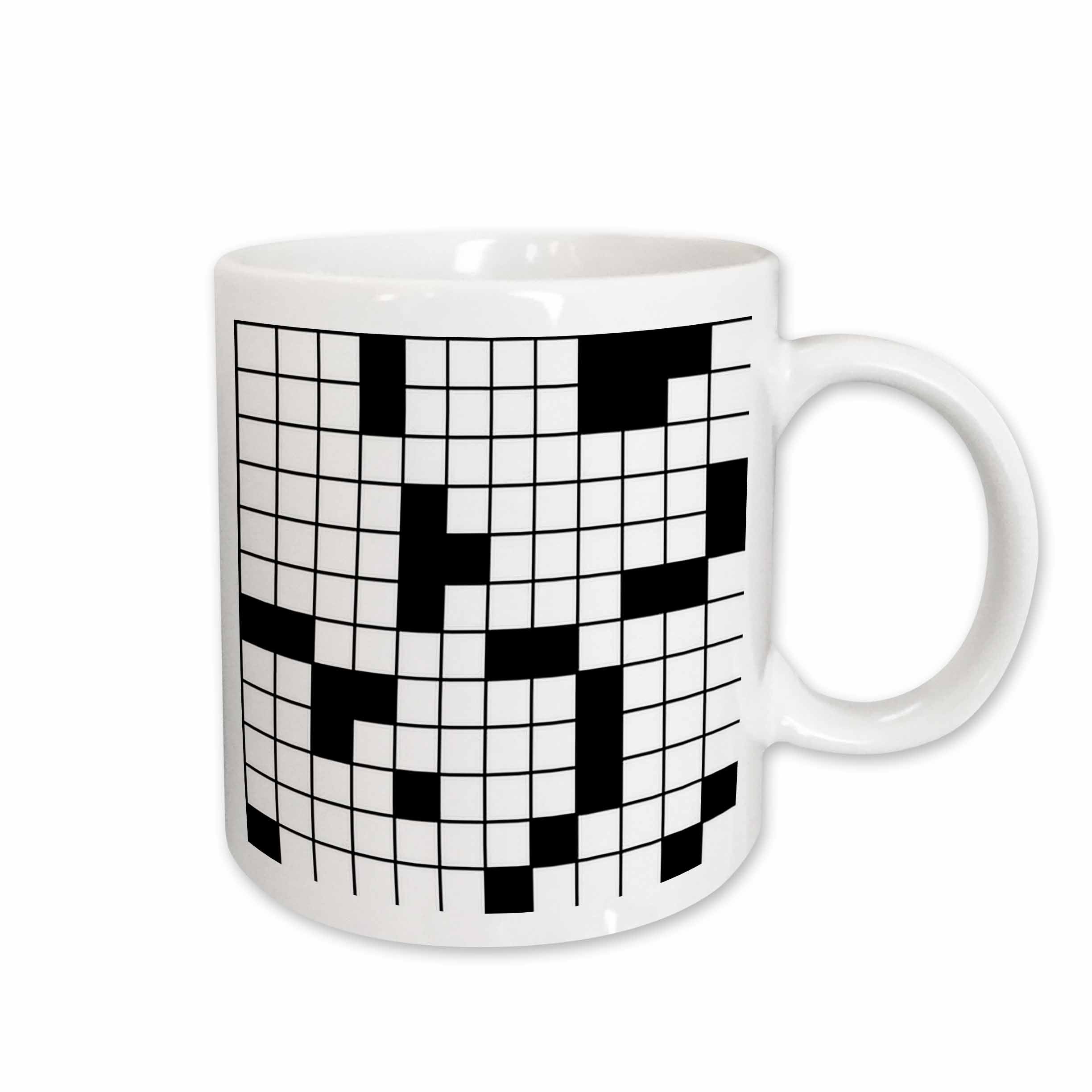 3dRose Edmond Hogge Jr Prints n Patterns - Crossword Pattern - Mugs (mug_63037)