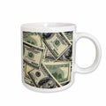 3dRose Edmond Hogge Jr Prints n Patterns - 100 Dollar Bill Pattern - Mugs (mug_63043)