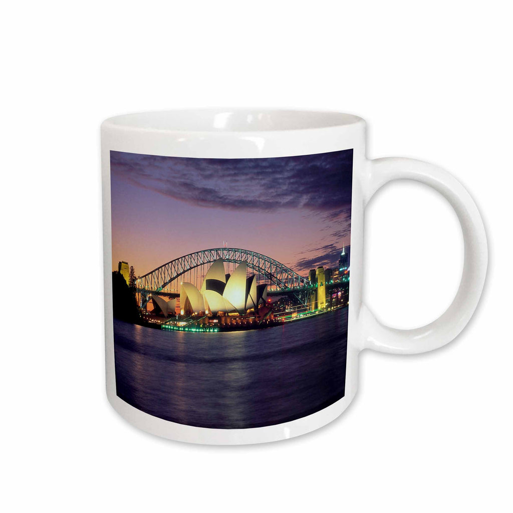 3dRose Sydney, Australia purple and pink sunset - Mugs (mug_66291)
