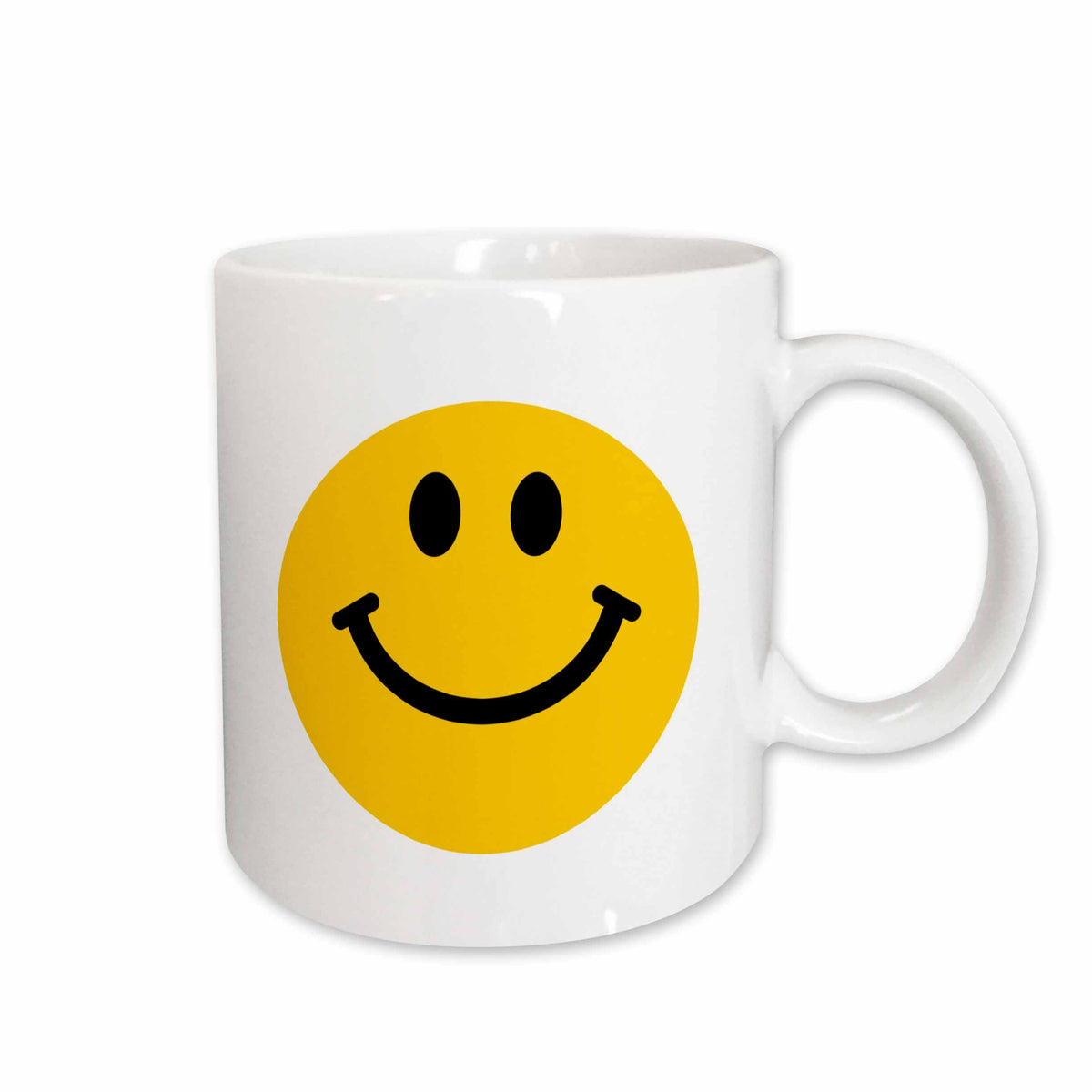 3dRose Yellow smiling Face - Cute Traditional Happy Smilie - 1960s Hippie style... - Mugs (mug_76653)