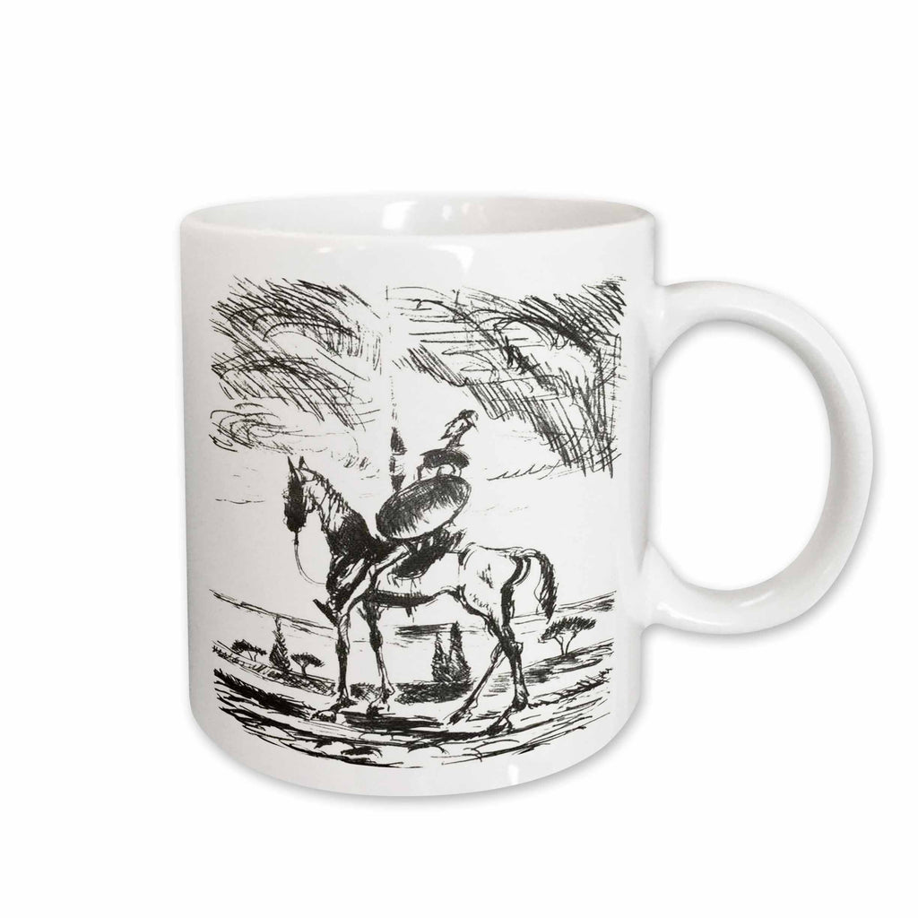 3dRose Don Quixote- don quixote, spanish, literature, novel, fiction, fictional... - Mugs (mug_78688)