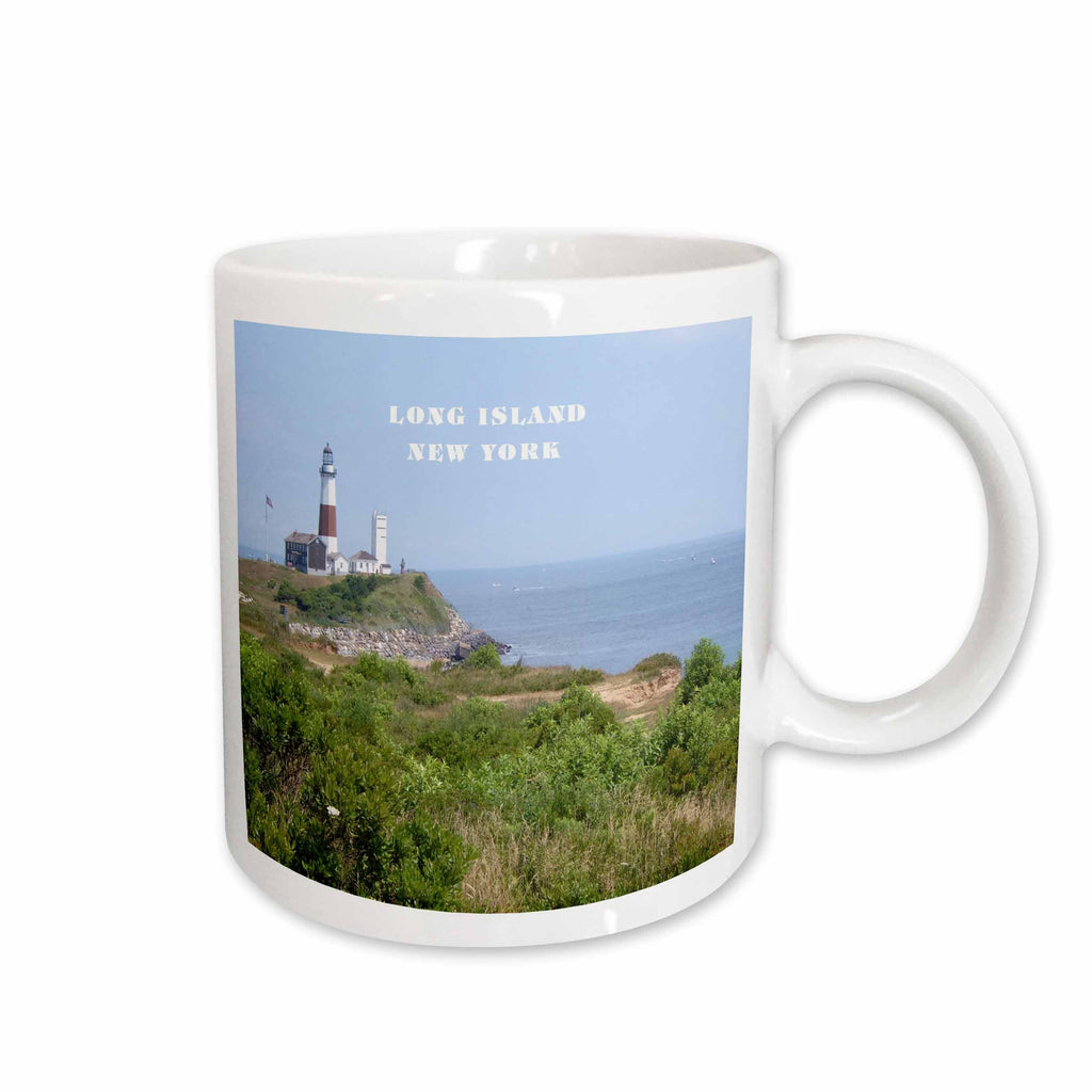 3dRose Florene New York - Montauk Point Lighthouse On Long Island New York - Mugs (mug_80604)