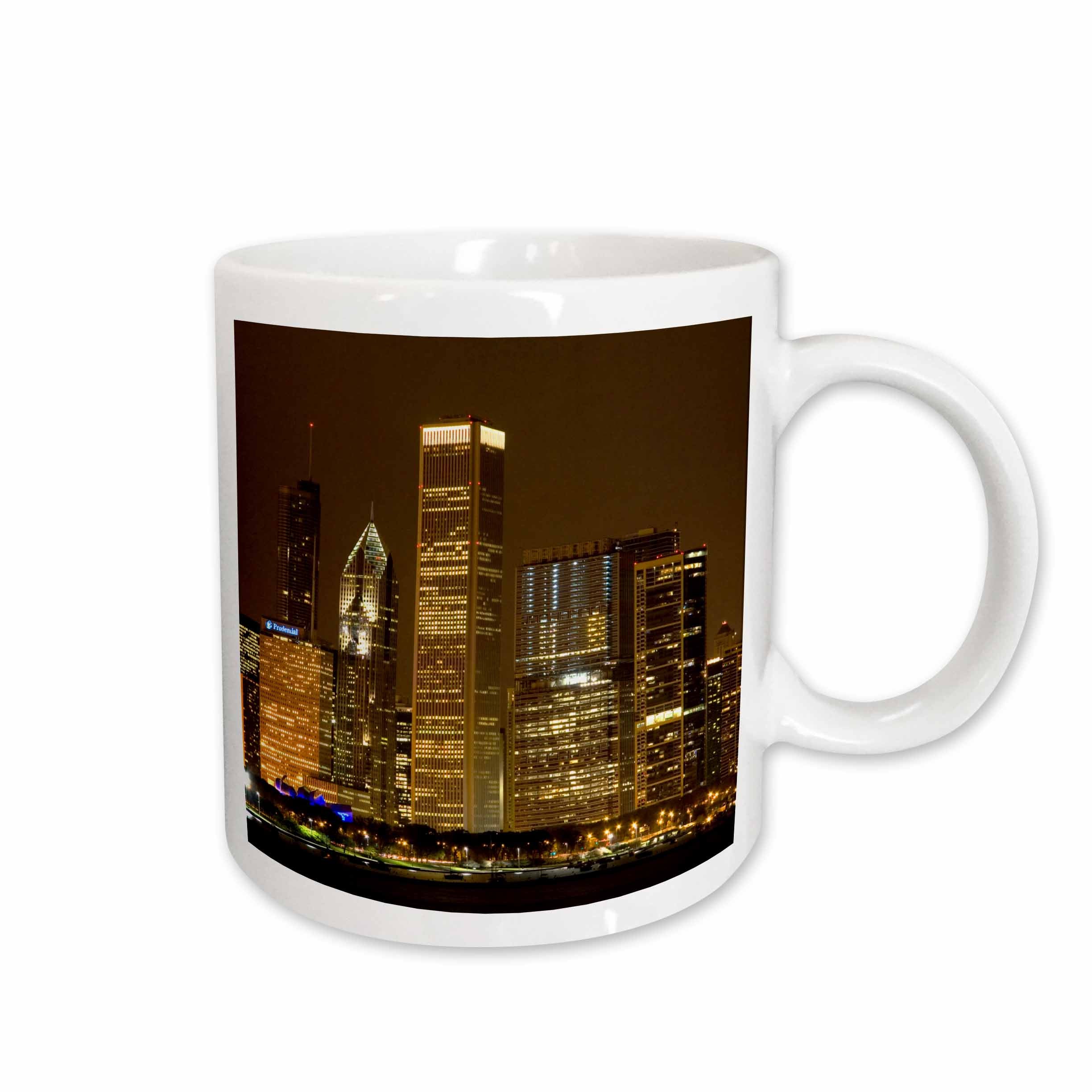 3dRose Chicago skyline at night, Illinois - US14 DFR0127 - David R. Frazier - Mugs (mug_90191)