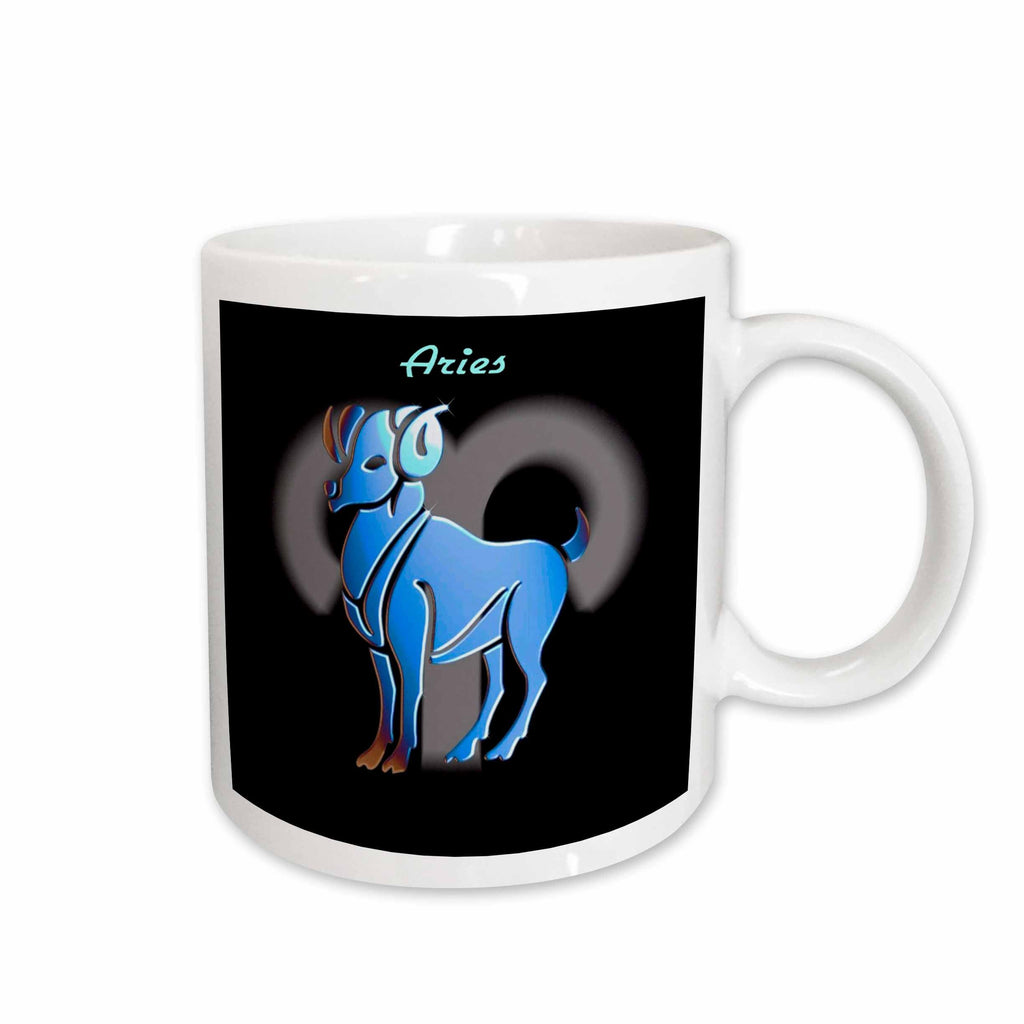 3dRose Zodiac Signs Horoscope - Aries Zodiac Sign - Mugs (mug_921)