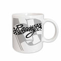 3dRose PS Creations - Racing Black and White Checkered Flag - Mugs (mug_99325)