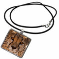 3dRose Danita Delimont - Cheetah - Off-center close-up of a cheetah. Cheetah Conservation Fund, Namibia. - Necklace With Rectangle Pendant (ncl_225071)