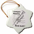 3dRose Music - Trumpet Players Kick Brass! - Ornaments (ORN_1024)