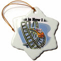 3dRose Dooni Designs Funny and Humorous Designs - This is How I Roll Roller Coaster - Ornaments (ORN_102556)