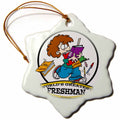 3dRose Dooni Designs Worlds Greatest Cartoons - Funny Worlds Greatest Freshman Boy Cartoon - Ornaments (ORN_103193)