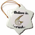 3dRose Dooni Designs I Believe in Designs - I Believe in Narwhals - Ornaments (ORN_105388)