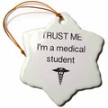 3dRose EvaDane - Funny Quotes - Trust me I’m a Medical Student - Ornaments (ORN_110017)