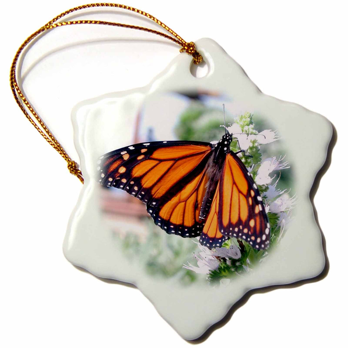 3dRose Butterflies - Monarch Butterfly - Ornaments (ORN_1106)