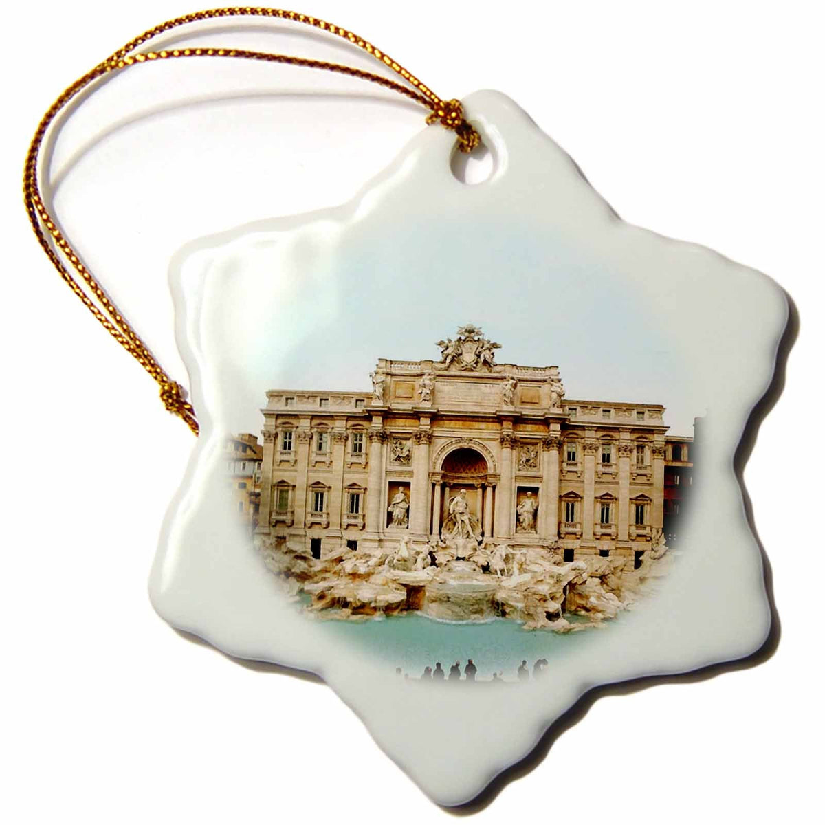 3dRose Vacation Spots - Trevi Fountain Italy - Ornaments (ORN_1137)