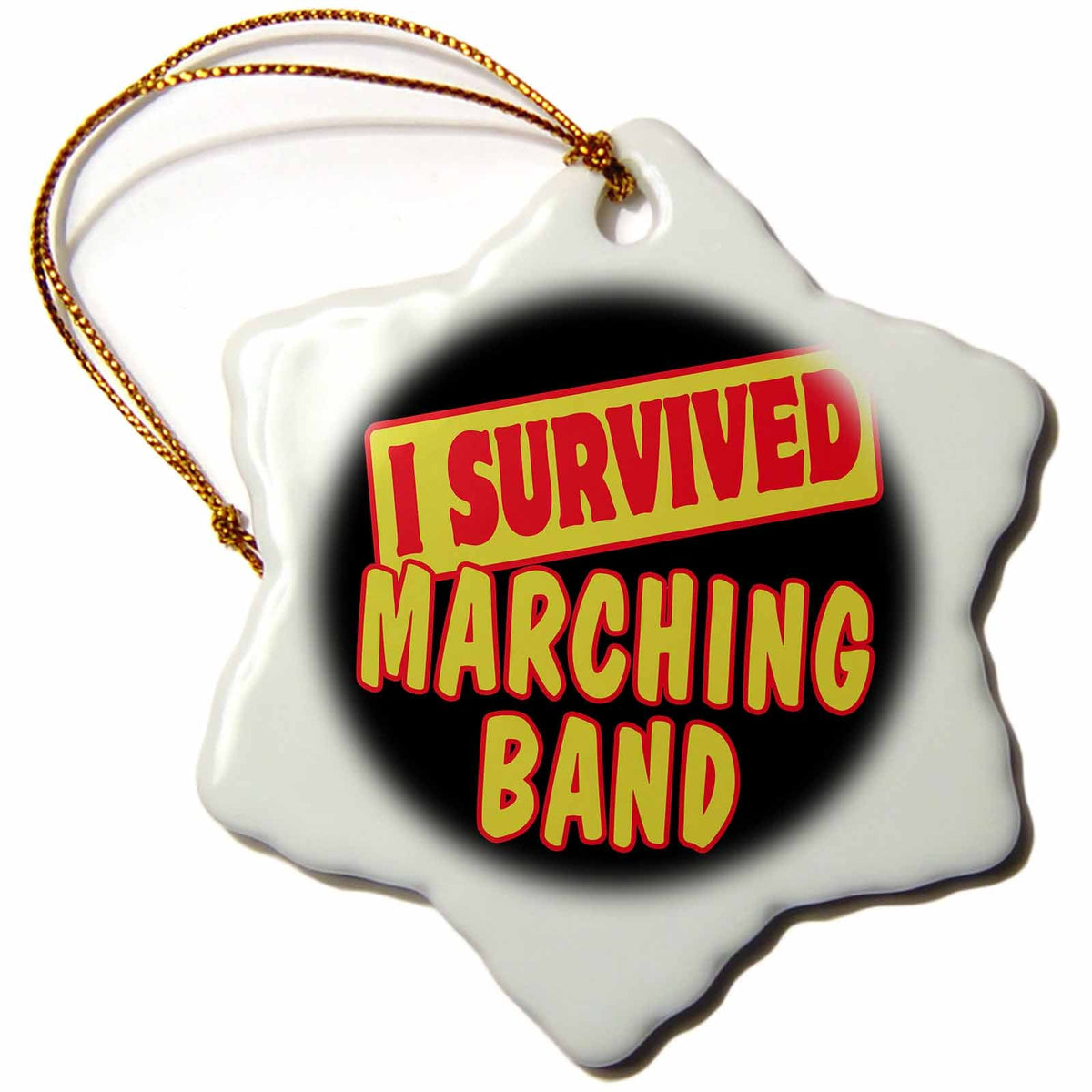 3dRose Dooni Designs Survive Sayings - I Survived Marching Band Survial Pride and Humor Design - Ornaments (ORN_118078)