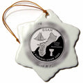 3dRose Bob Kane Photography Coins - Territories Quarter Guam - Ornaments (ORN_120167)