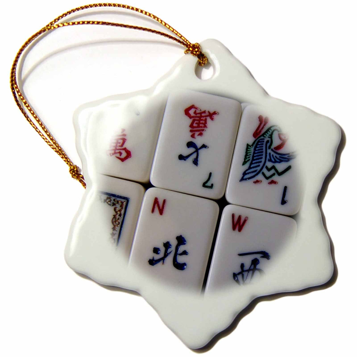 3dRose Florene Games - Luv Mah Jongg - Ornaments (ORN_12772)