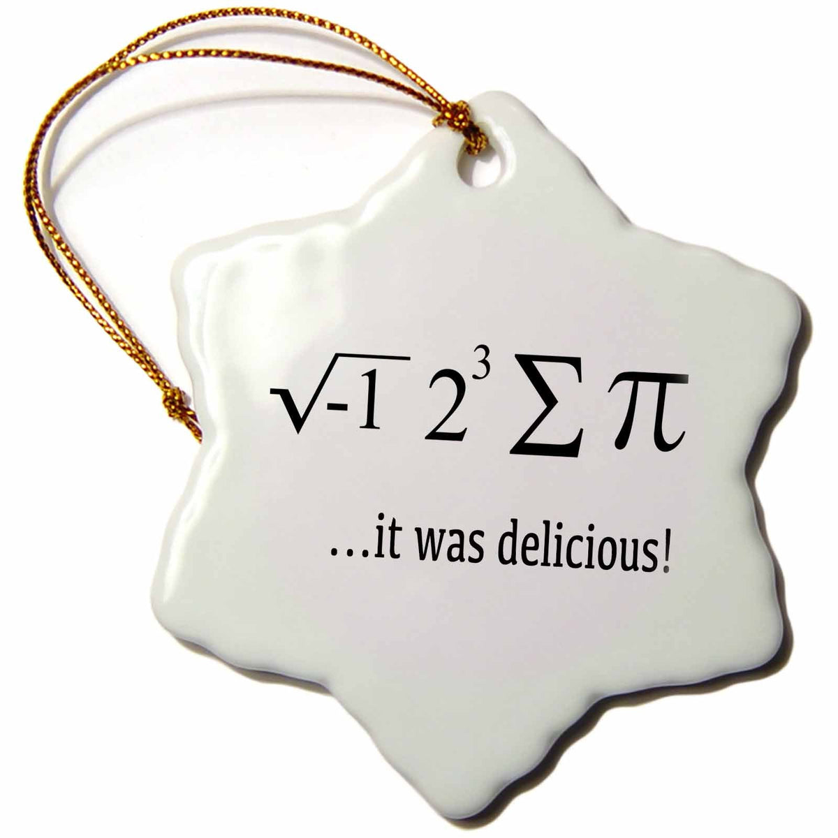 3dRose EvaDane - Funny Quotes - I ate sum pi it was delicious - Ornaments (orn_128179)