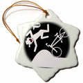 3dRose Mark Grace SCREAMNJIMMY BMX - BMX Doubles Dude 2 - Ornaments (ORN_12870)