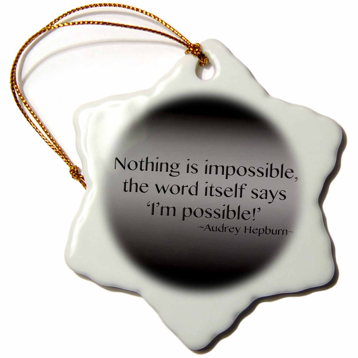 3dRose ToryAnne Collections Quotes - Nothing is Impossible, The Word Itself says 'I'm Possible'!, Ornaments (ORN_130255)